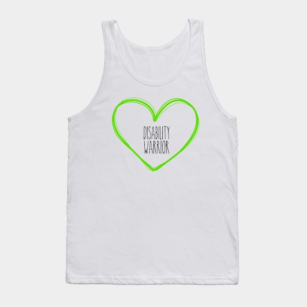 Disability Warrior Heart Support Tank Top by MerchAndrey